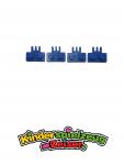 LEGO 4 x Schanierplatte blau Blue Hinge Plate 1x2 with 3 Fingers on Side 2452