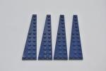 LEGO 4 x FlÃ¼gelplatte links dunkelblau Dark Blue Wedge Plate 12x3 Left 47397