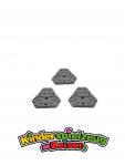 LEGO 3 x Platte Sechseckig neuhell grau Light Bluish Gray Plate Hexagonal 27255