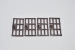 LEGO 4 x TÃ¼r Einsatz dunkelbraun Dark Brown Door 1x4x6 Barred Stud Handle 60621
