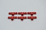 LEGO 6 x Kupplung rot Red Plate Mod. 1x4 with Tow Ball Socket 2 Slots 3183a