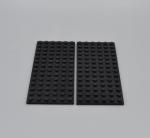 LEGO 2 x Basisplatte Bauplatte Grundplatte schwarz Black Basic Plate 3456