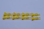 LEGO 8 x Flagge Fahne Welle links gelb Yellow Flag 4x1 Wave Left 4495a