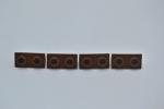 LEGO 4 x Schanier Deckplatte alt braun Brown Hinge Brick 1x2 Top Plate 3938