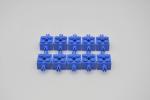 LEGO 10 x Technik Stein 2x2 Kreuzloch mit 2 Pins blau blue technic brick 30000