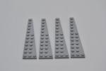 LEGO 4 x FlÃ¼gelplatte rechts neuhell grau Light Bluish Gray 12x3 Right 47398