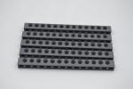 LEGO 5 x Technic Lochstein neues dunkelgrau Dark Bluish Gray Brick 1x14 32018 