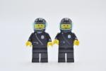 LEGO 2 x Figur Minifigur Polizei Motorradhelm schwarz police cop027 aus Set 1895