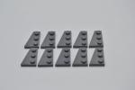 LEGO 10 x FlÃ¼gelplatte neues dunkelgrau Dark Bluish Gray Plate 3x2 Left 43723