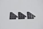 LEGO 3 x FlÃ¼gelplatte rechts schwarz Black Wedge Plate 4x4 Wing Right 3935