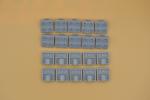 LEGO 20 x Platte 1 Loch neuhell grau Light Bluish Gray Plate 2x2 Pin Hole 2444