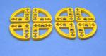 LEGO 8 x Liftarm 3x3 oval flach gelb Yellow Technic Liftarm 3x3 Thin 32249